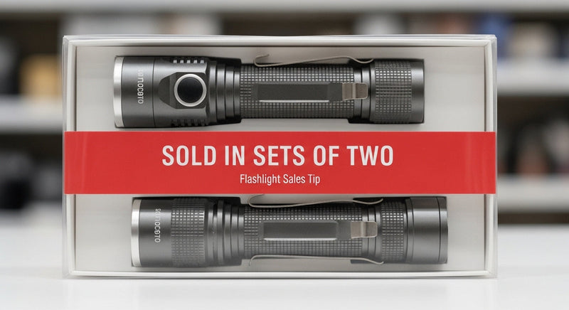 Flashlight Sales Tip: Sold in Sets of Two, Charge One While Using the Other