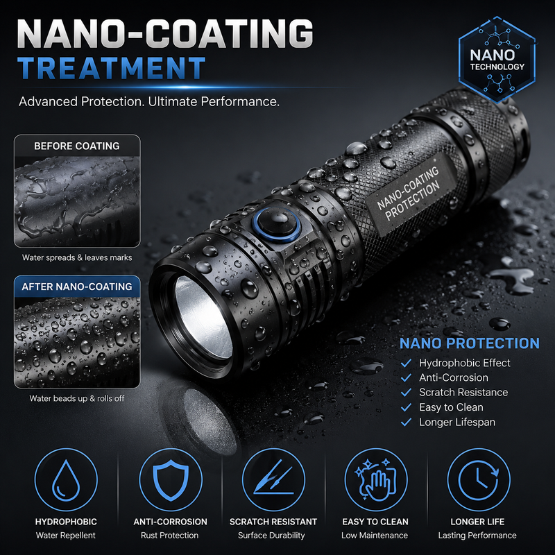 Nano-Coatings and Anti-Fingerprint Technology in Modern Flashlights