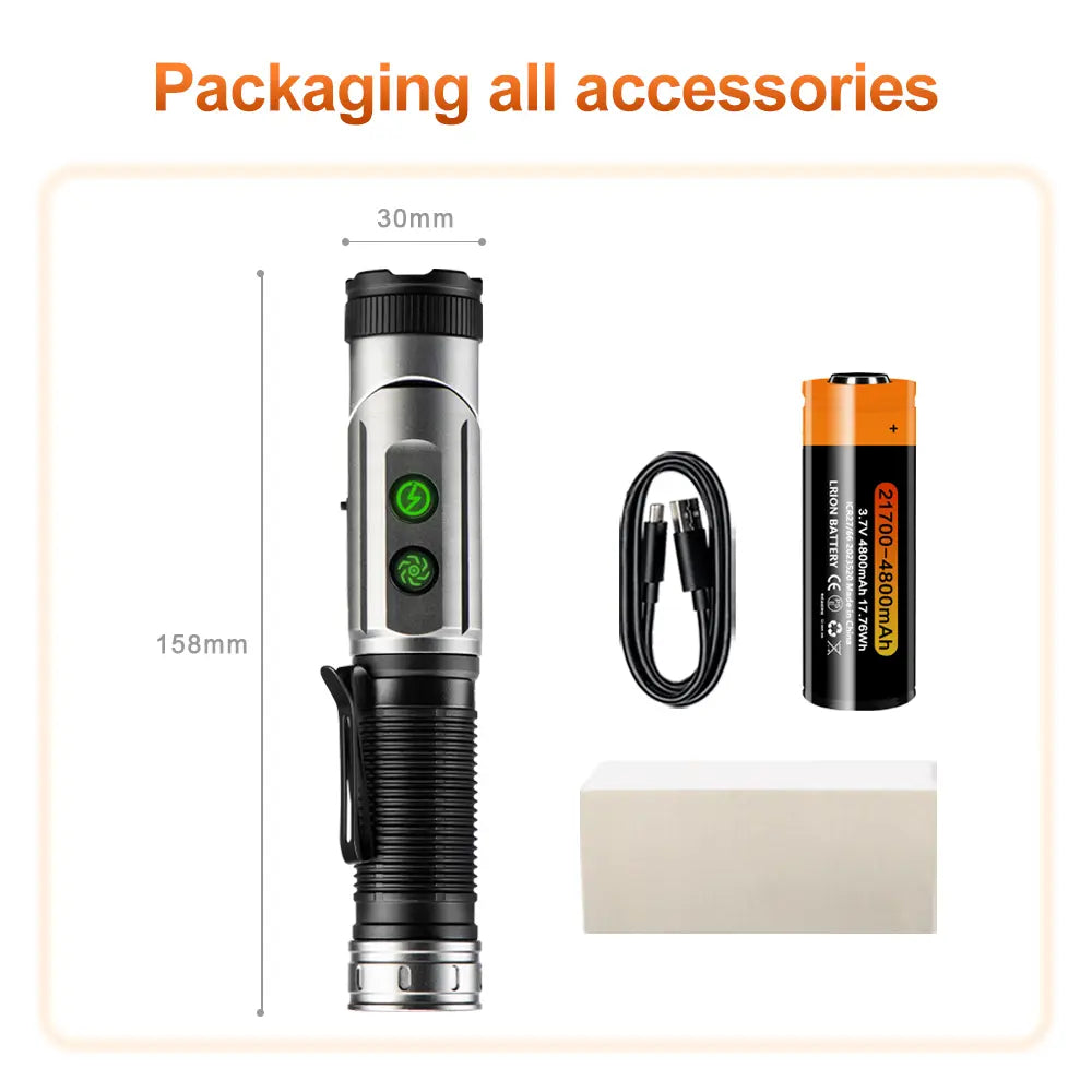 Helius F301 90° Angle Adjustable Dual-LED Flashlight