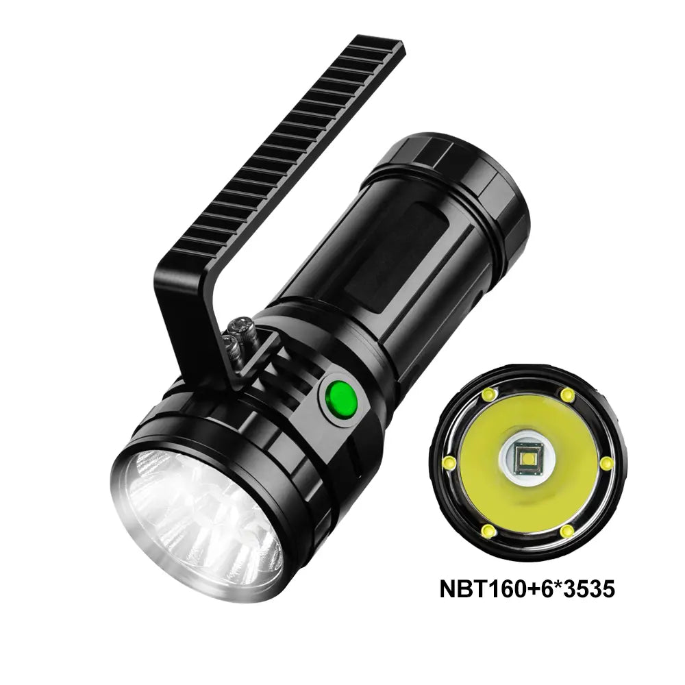 10000 lumen rechargeable flashlight Helius HG160 10,000 Lumen High Power Search Light