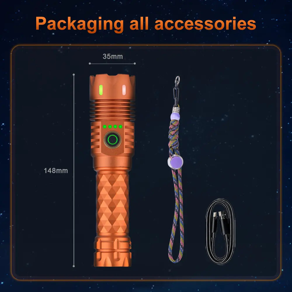 Helius TK-A6 – Compact Magnetic Rechargeable LED Flashlight