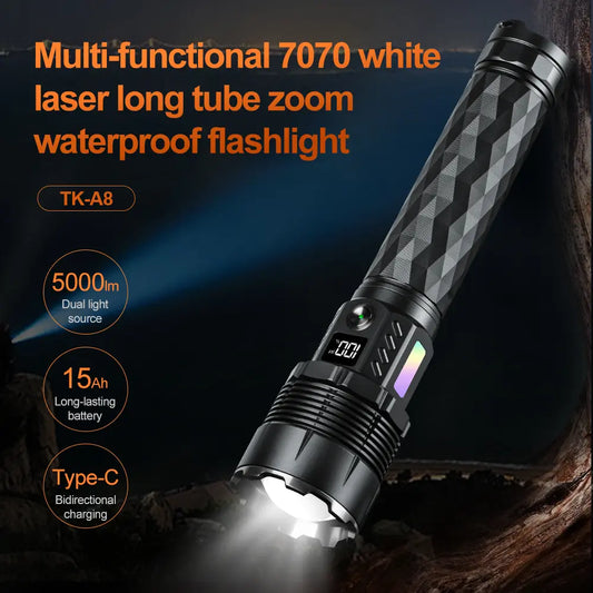 Helius TK-A8 5000 Lumen COB Zoomable Fashlight