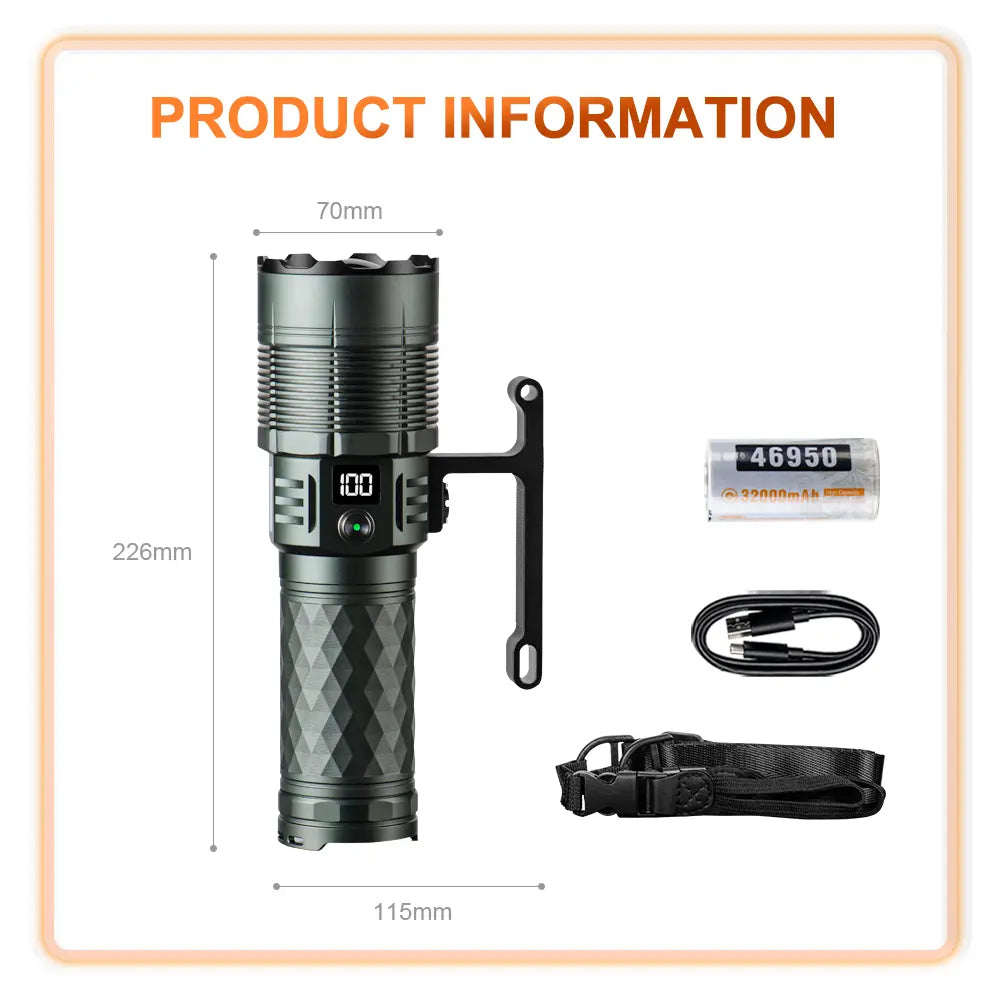 Helius TK-K6 5000 Lumen 1000m+ Long Range Search Light