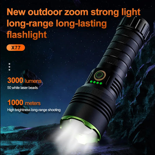 Helius X77 White Laser Zoomable Flashlight