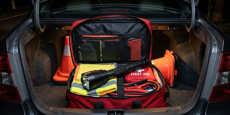 What are the three items you always keep in your car for emergencies?