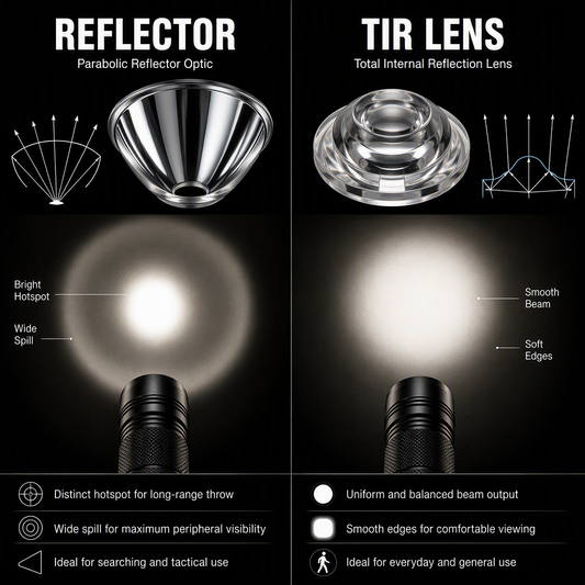 TIR Lens vs Reflector: Which Produces the Better Beam?