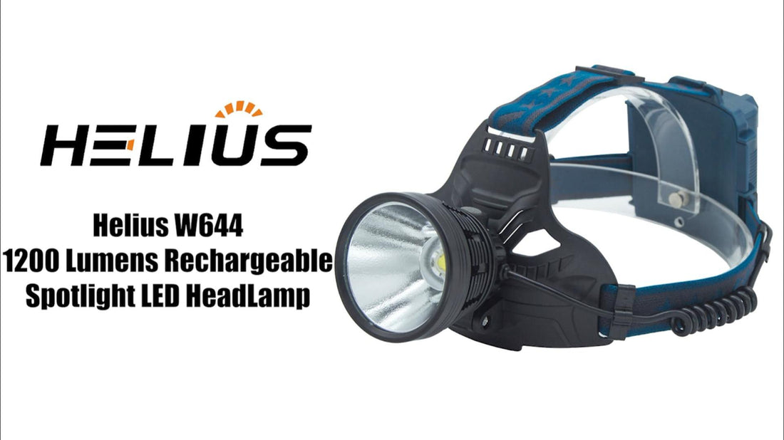 Helius W644 1200 Lumens Rechargeable Spotlight LED HeadLamp Performance Display