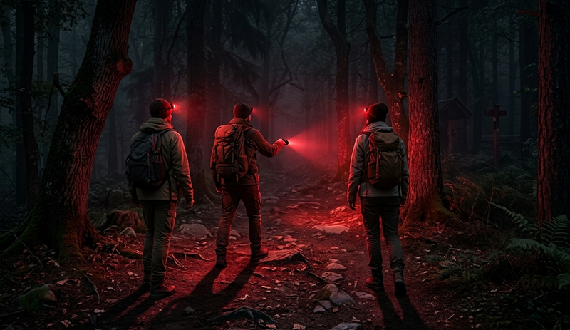 Why Red Flashlights Preserve Night Vision