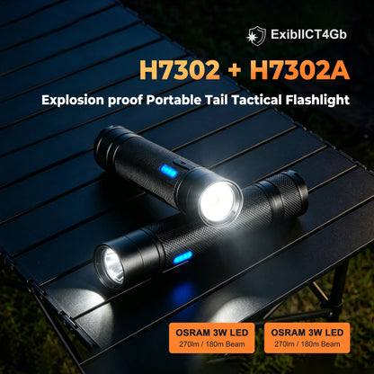 H7302 / H7302A Mini Explosion-Proof Flashlight (ExibIICT4) – Industrial & Tactical EDC