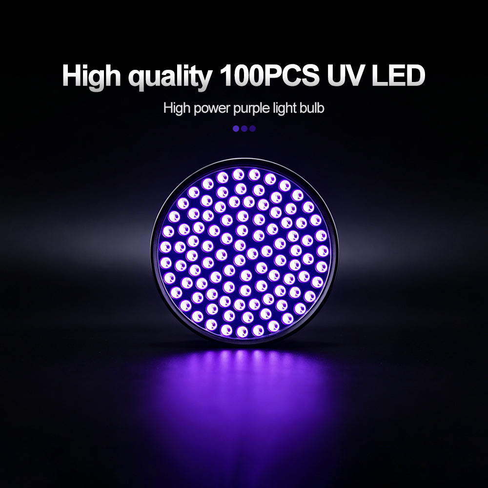 UV51B / UV68 / UV100B Professional UV Flashlight Series (390-400nm) – Fluorescence Detection / Pet Urine / Industrial Inspection