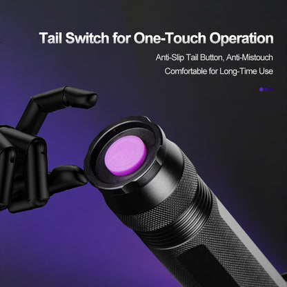 UV100C / UV128B Professional UV Flashlight (390-400nm) – Fluorescence Detection / Pet Urine / Industrial Inspection