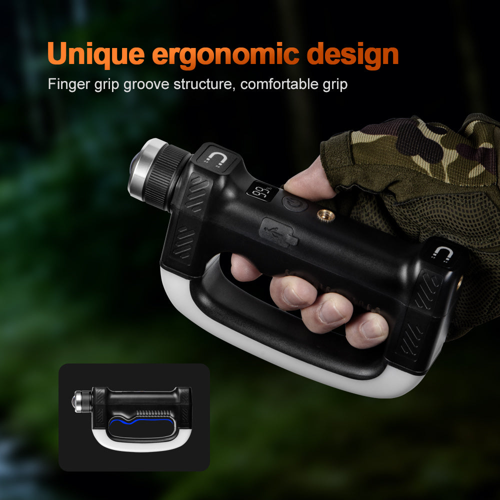 Helius HW226 Dual Magnetic Multifunction Zoomable Flashlight