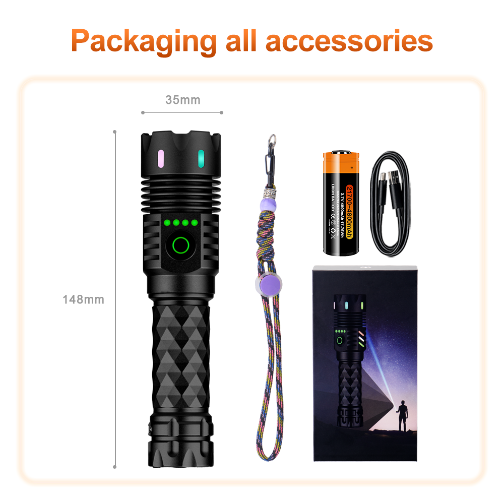 Helius TK-A6 – Compact Magnetic Rechargeable LED Flashlight