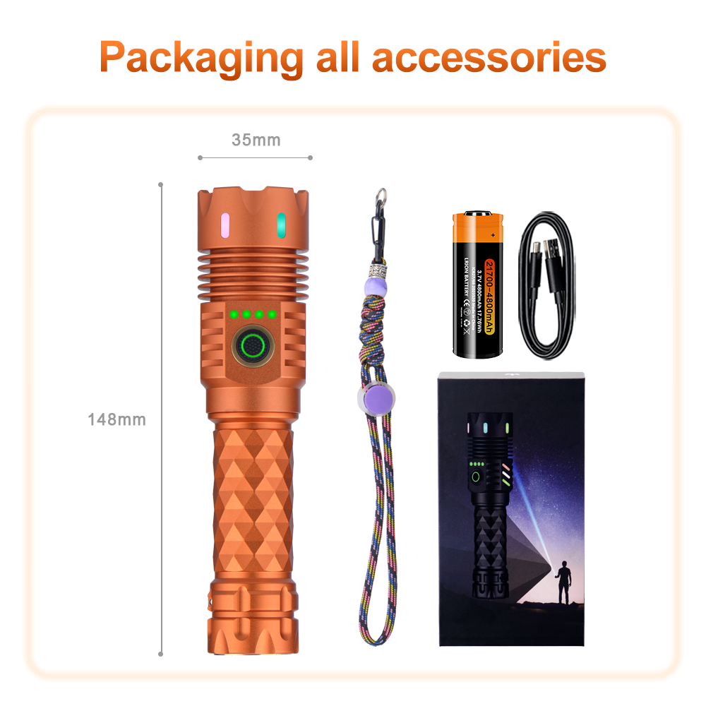 Helius TK-A6 – Compact Magnetic Rechargeable LED Flashlight