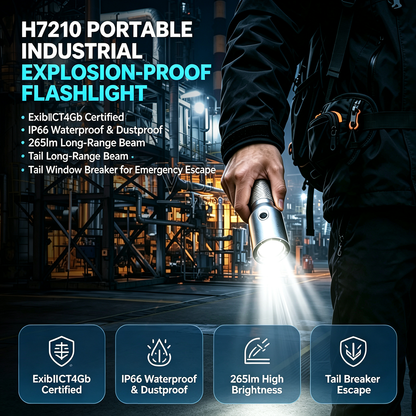 H7210 Oneness Energy-Saving Explosion-Proof Flashlight (Press-button switch type)