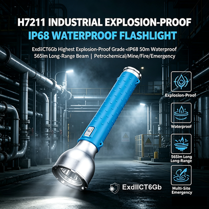 H7211 Highest Explosion-Proof Flashlight (ExdIICT6) – For Chemical Plants & Gas Stations
