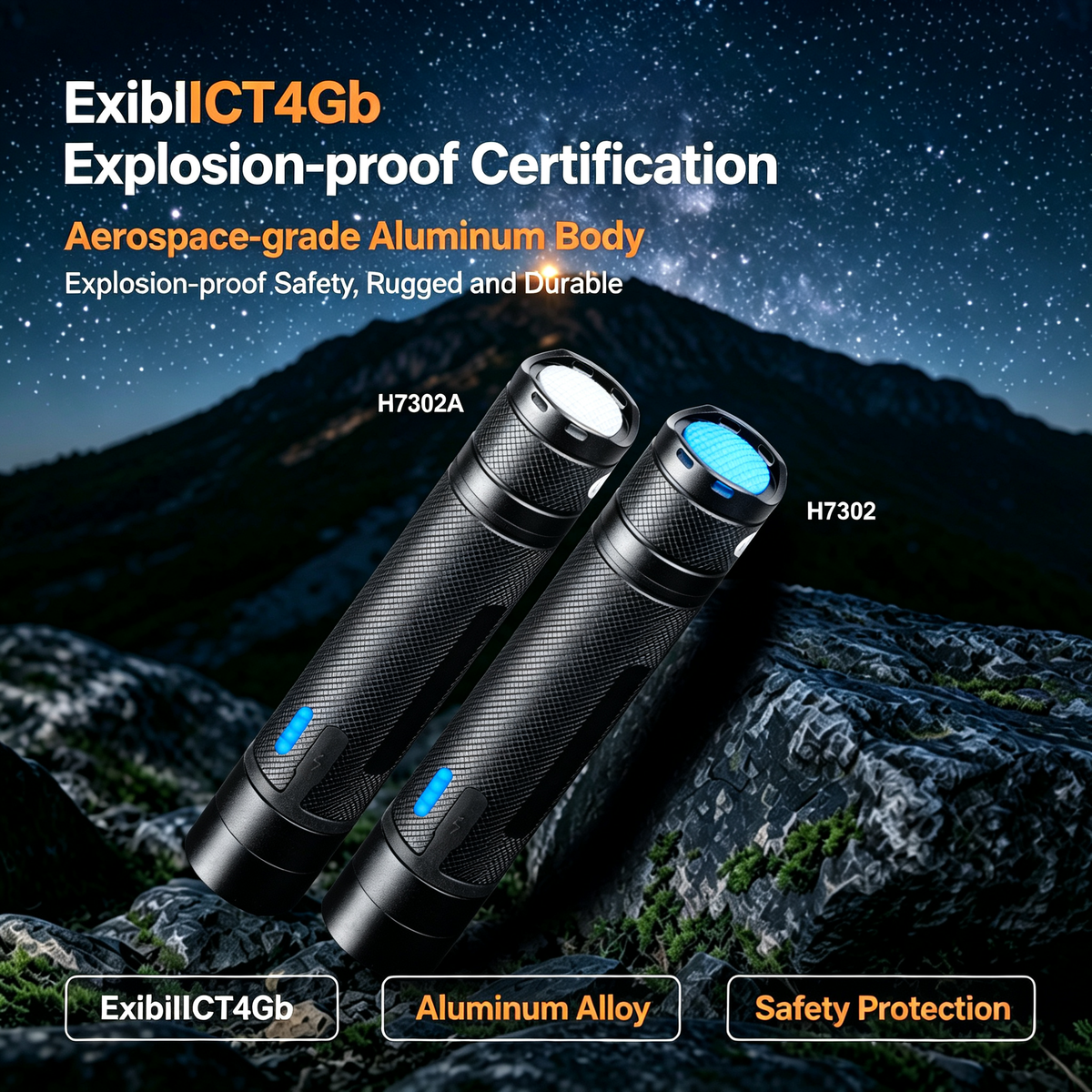 H7302 / H7302A Mini Explosion-Proof Flashlight (ExibIICT4) – Industrial & Tactical EDC