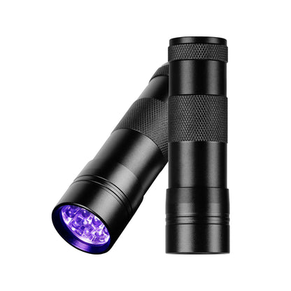 UV12 Mini UV Flashlight (390-400nm) – Ultra-Light 53.2g / Fluorescence Detection / Pet Urine / EDC Carry
