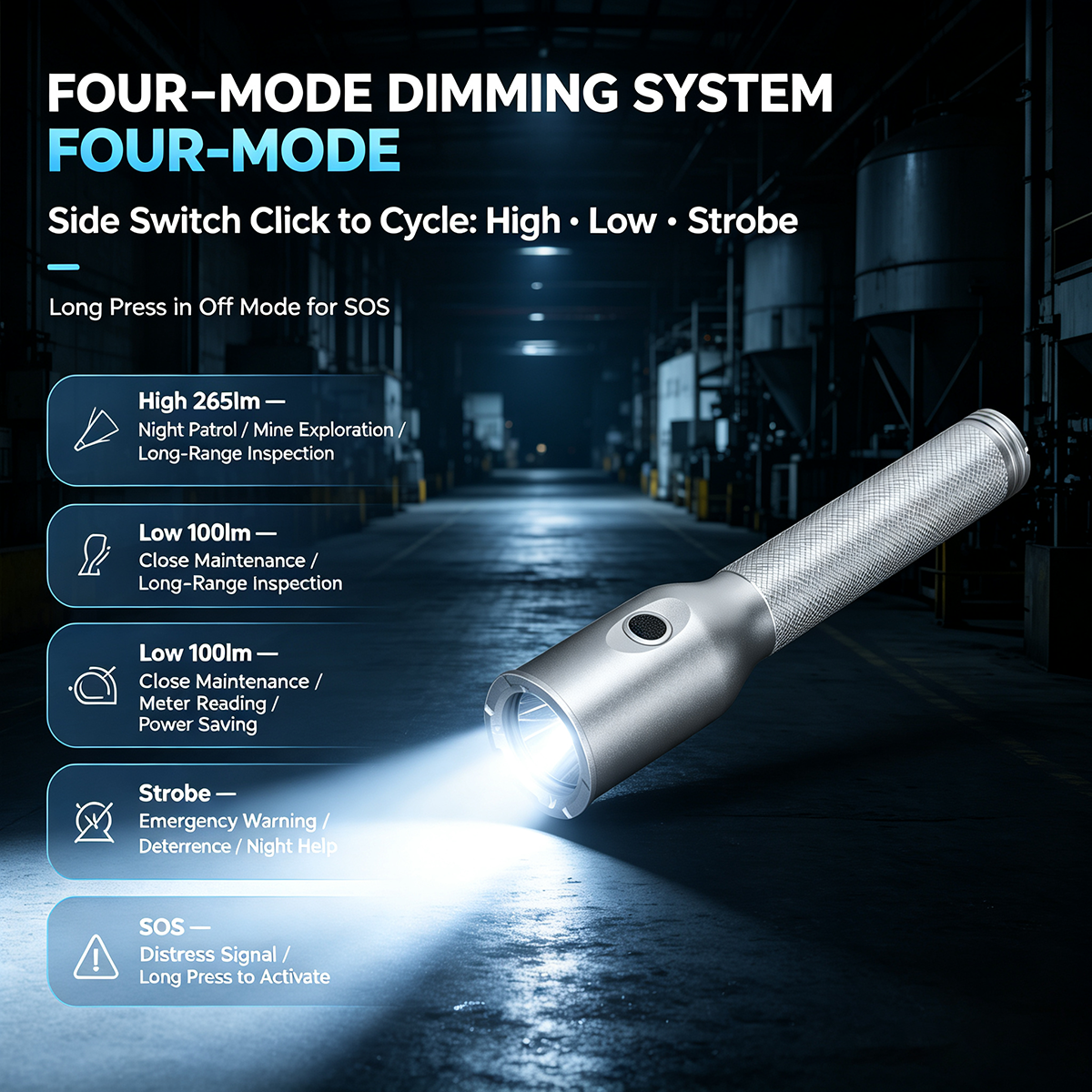 H7210 Oneness Energy-Saving Explosion-Proof Flashlight (Press-button switch type)