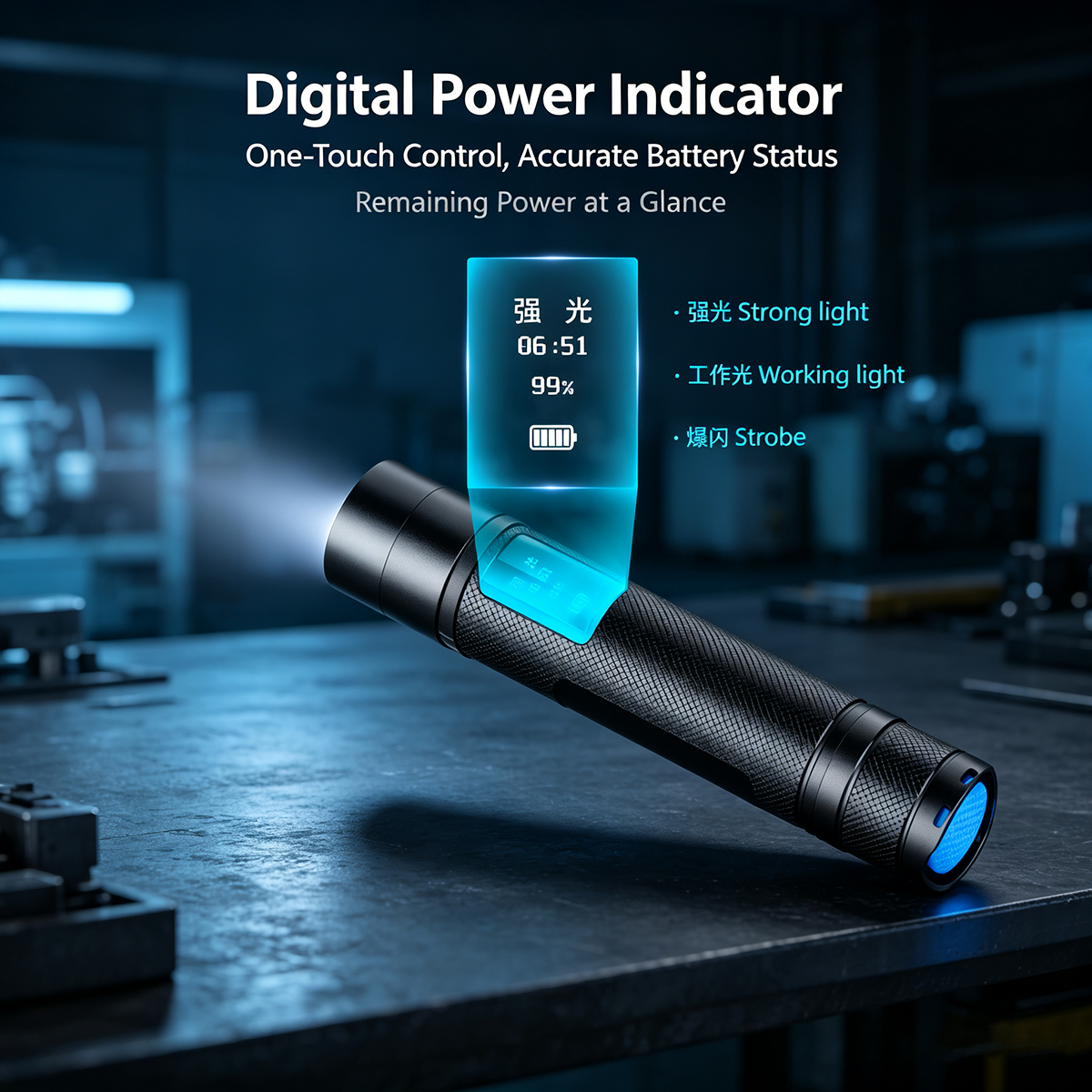 H7307 Smart Digital Display Explosion-Proof Flashlight (ExibIICT4) – Industrial & EDC All-Rounder