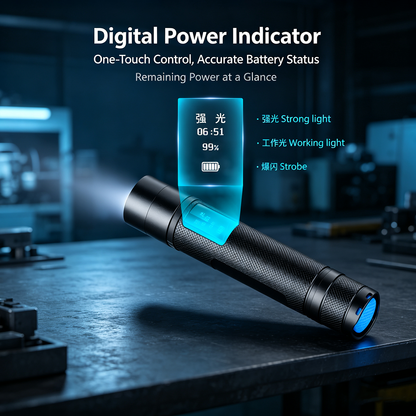 H7307 Smart Digital Display Explosion-Proof Flashlight (ExibIICT4) – Industrial & EDC All-Rounder
