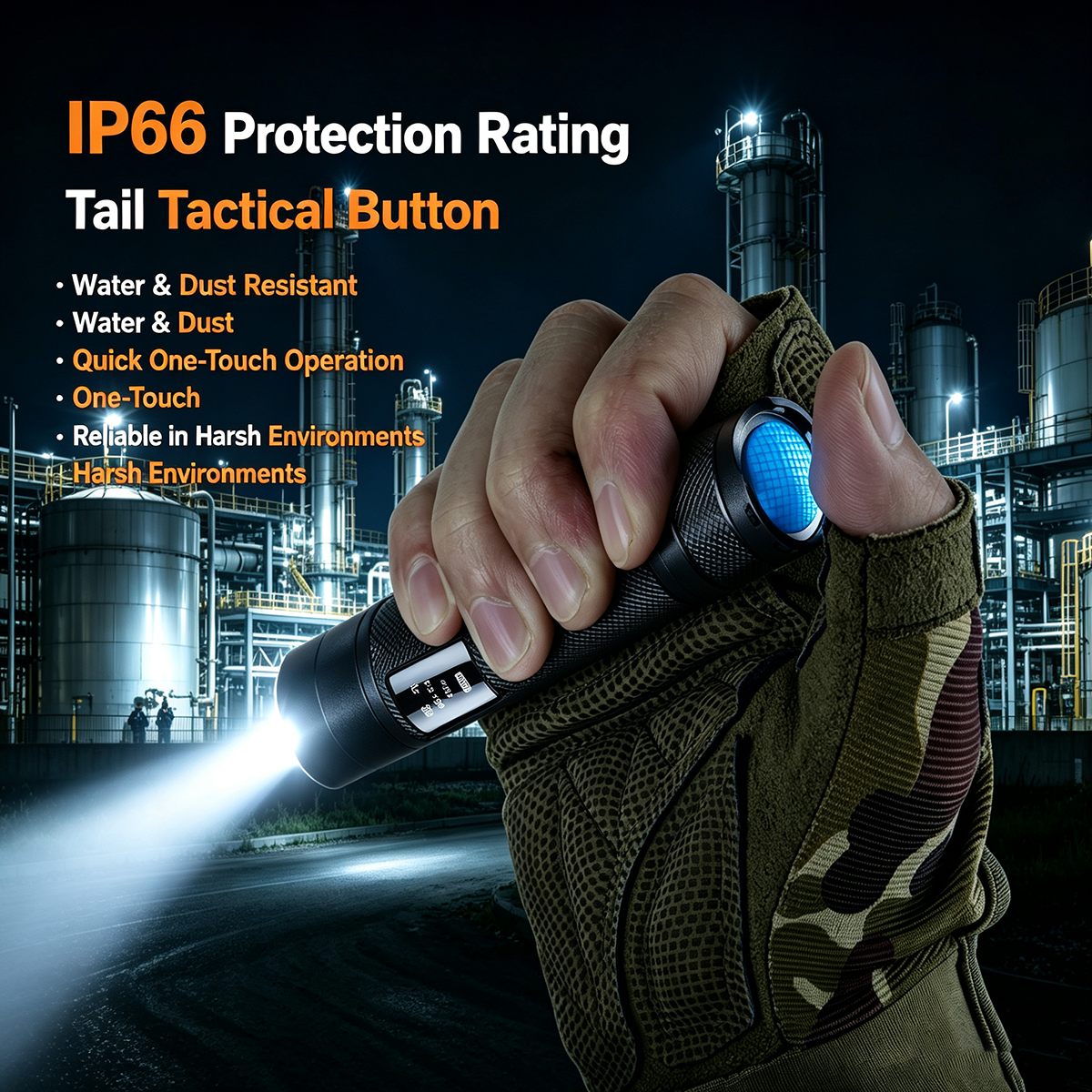 H7307 Smart Digital Display Explosion-Proof Flashlight (ExibIICT4) – Industrial & EDC All-Rounder