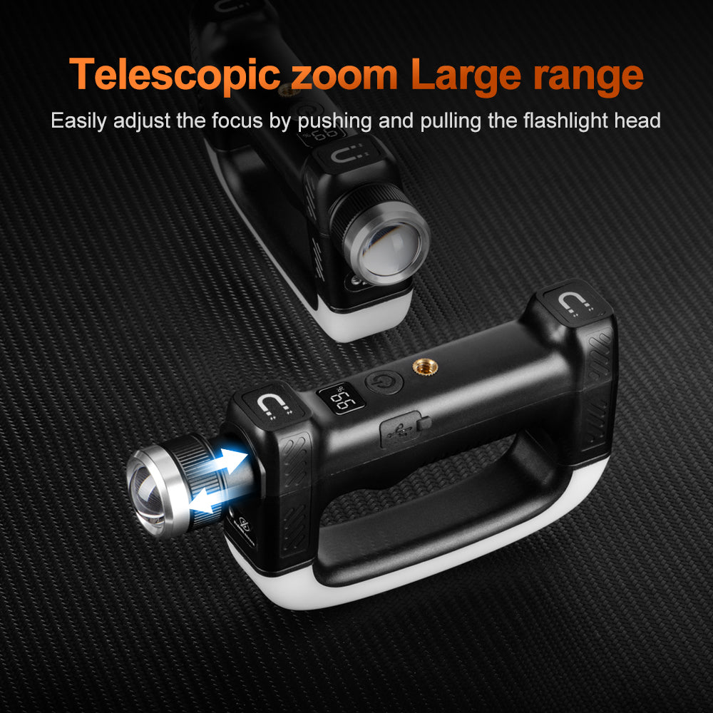 Helius HW226 Dual Magnetic Multifunction Zoomable Flashlight