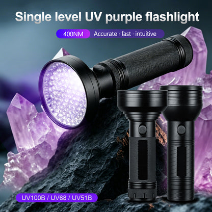UV51B / UV68 / UV100B Professional UV Flashlight Series (390-400nm) – Fluorescence Detection / Pet Urine / Industrial Inspection