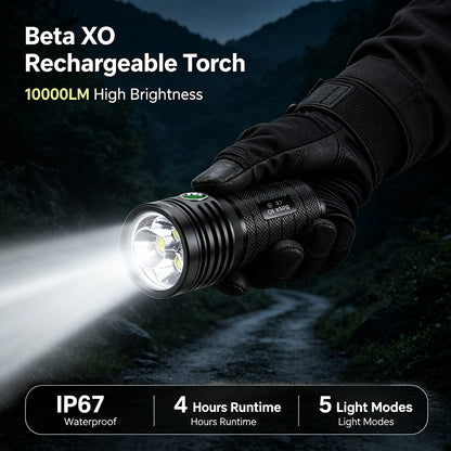 10000 Lumens High Power Flashlight BETA XO