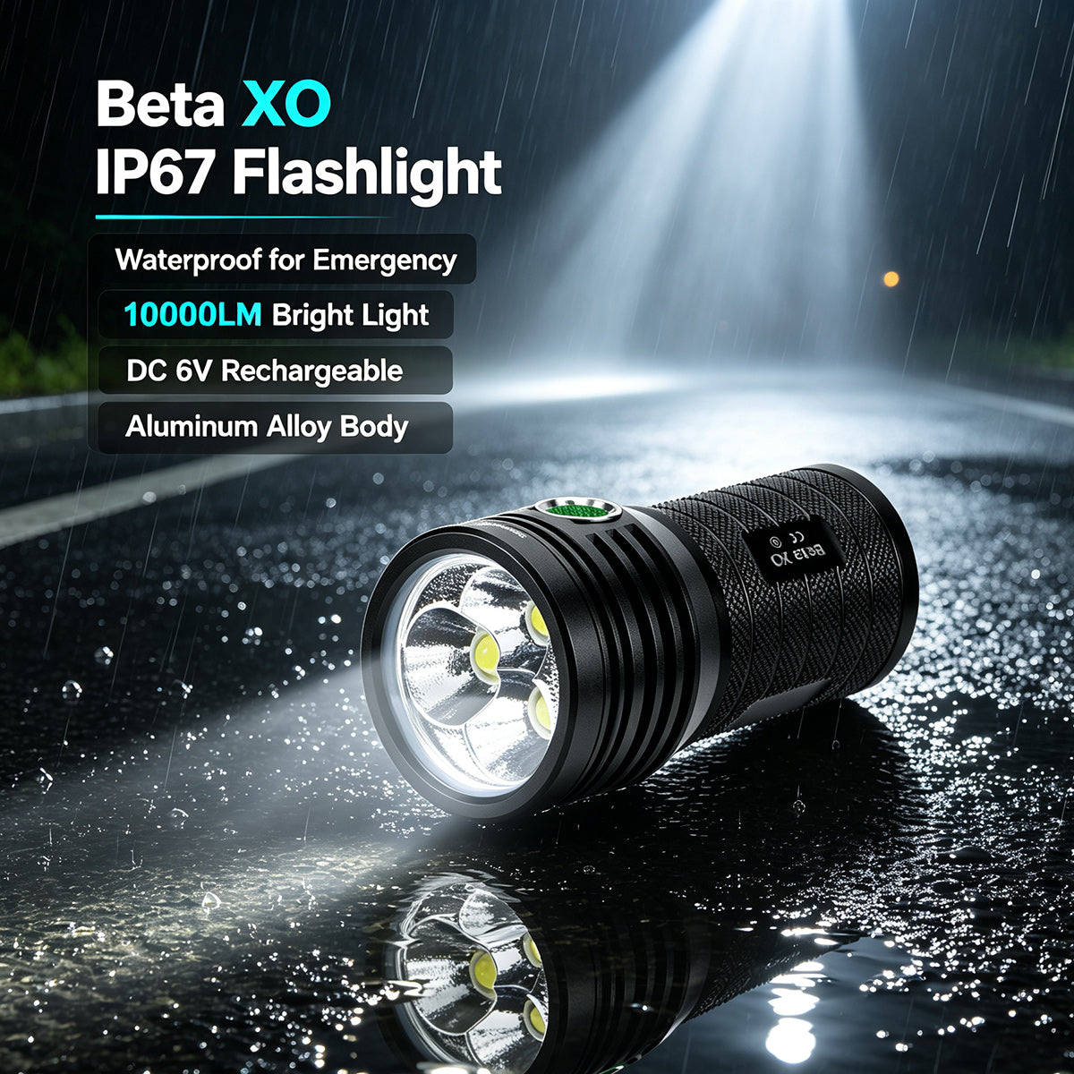 10000 Lumens High Power Flashlight BETA XO