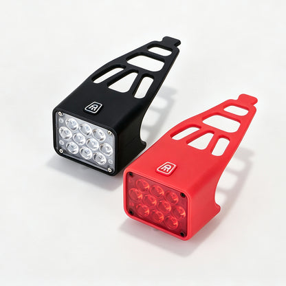 YY-518 Dual-Head Multi-Function Headlamp – 10×T6 LEDs / 500lm Bright / Dual Batteries / Outdoor Lighting + Safety Warning