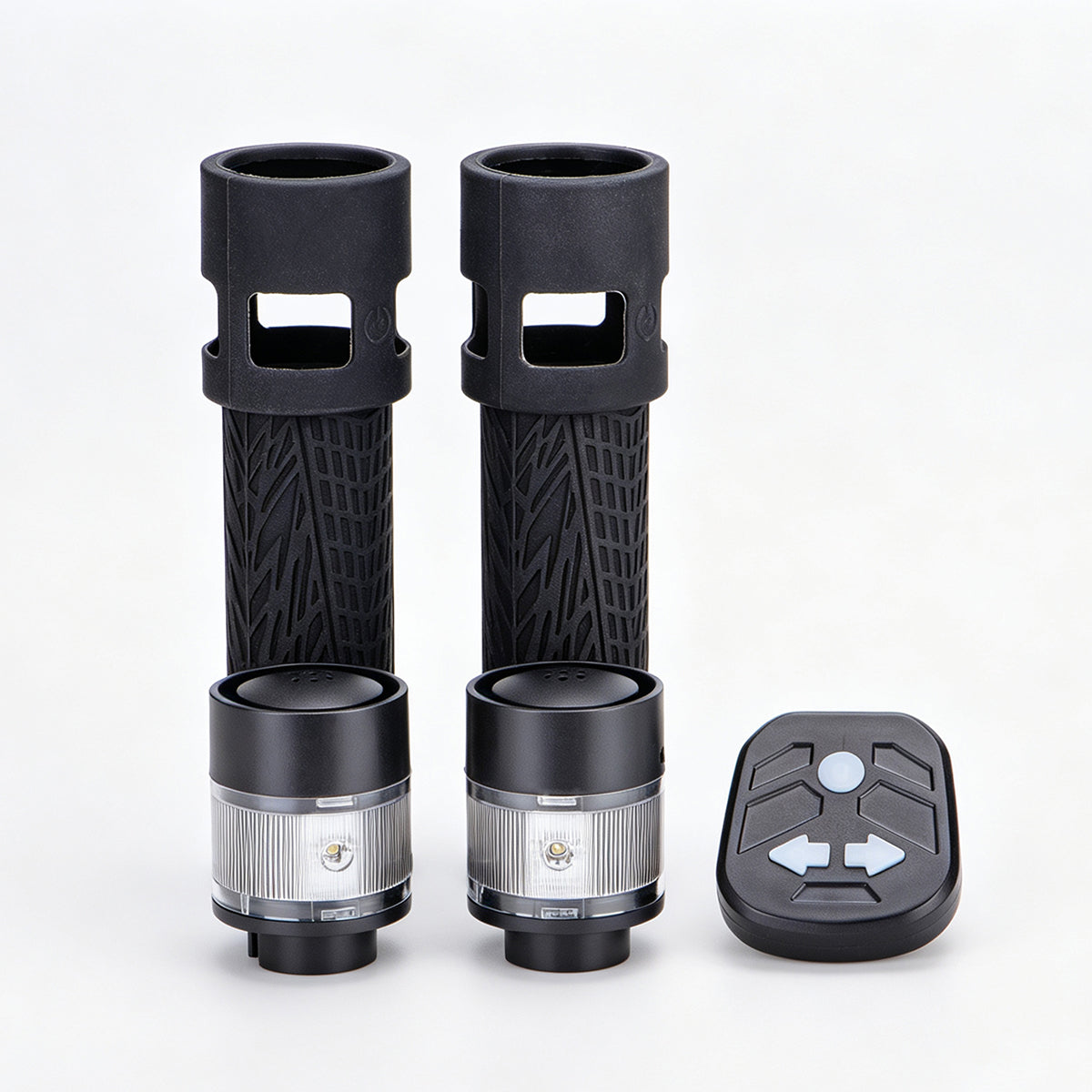 Smart Bike / Scooter Handlebar Turn Signals – RGB LEDs / Wireless Remote / Anti-Theft Alarm / Type-C Charging