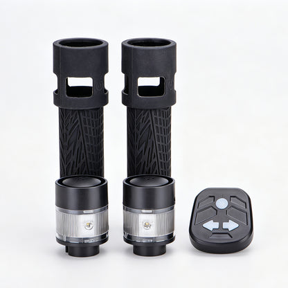 Smart Bike / Scooter Handlebar Turn Signals – RGB LEDs / Wireless Remote / Anti-Theft Alarm / Type-C Charging