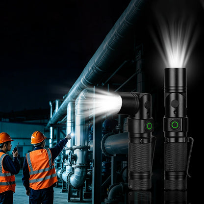 H7303 Folding Angle Explosion-Proof Flashlight (ExibⅡCT4) – 180° Swivel Head + Magnetic Base + Smart Battery Ring