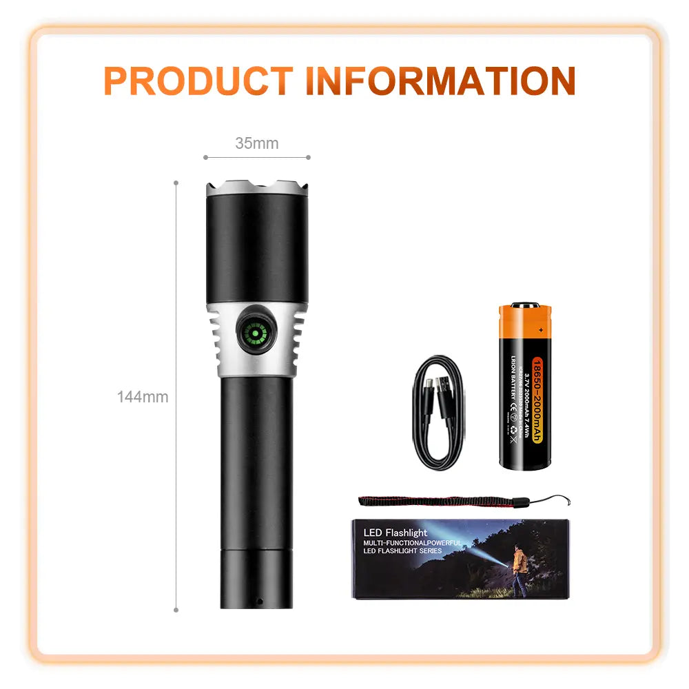 Helius A99 Rechargeable LED Flashlight