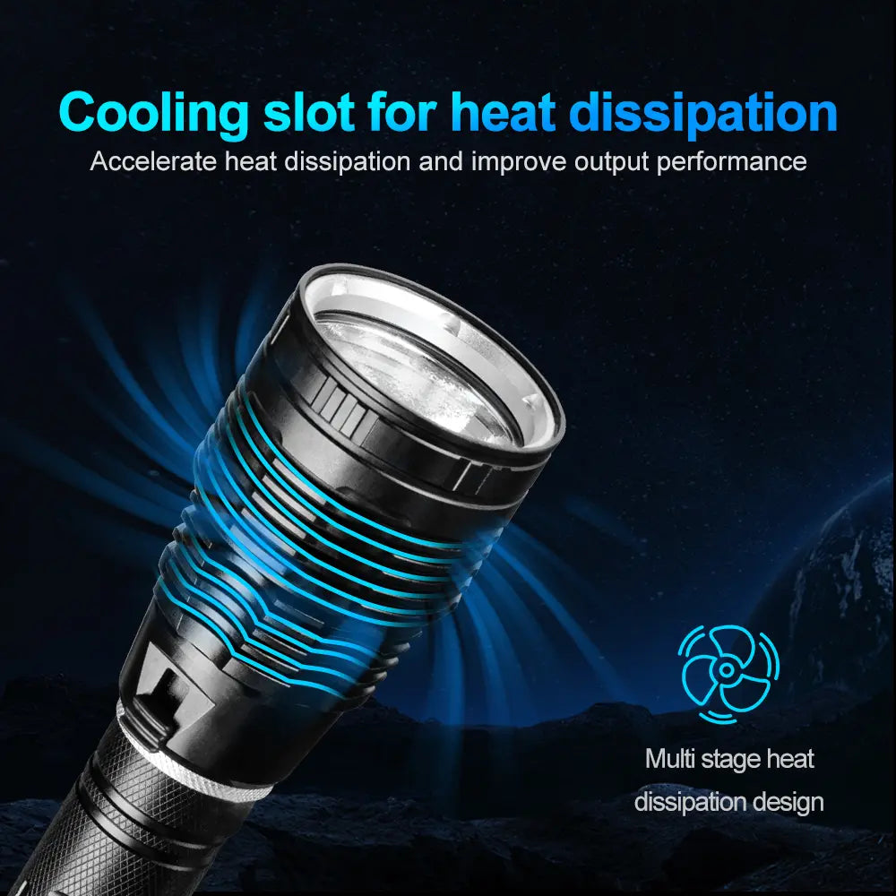 Helius D966 P70 Window Breaker Diving Flashlight