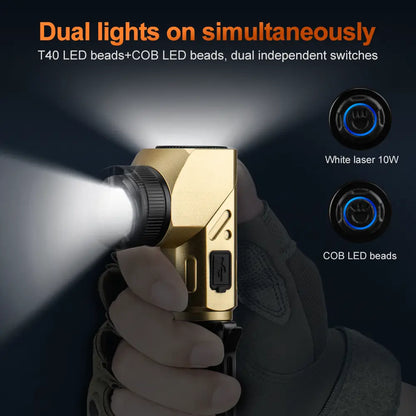 Helius F302 90° Angle Adjustable Dual-LED Flashlight