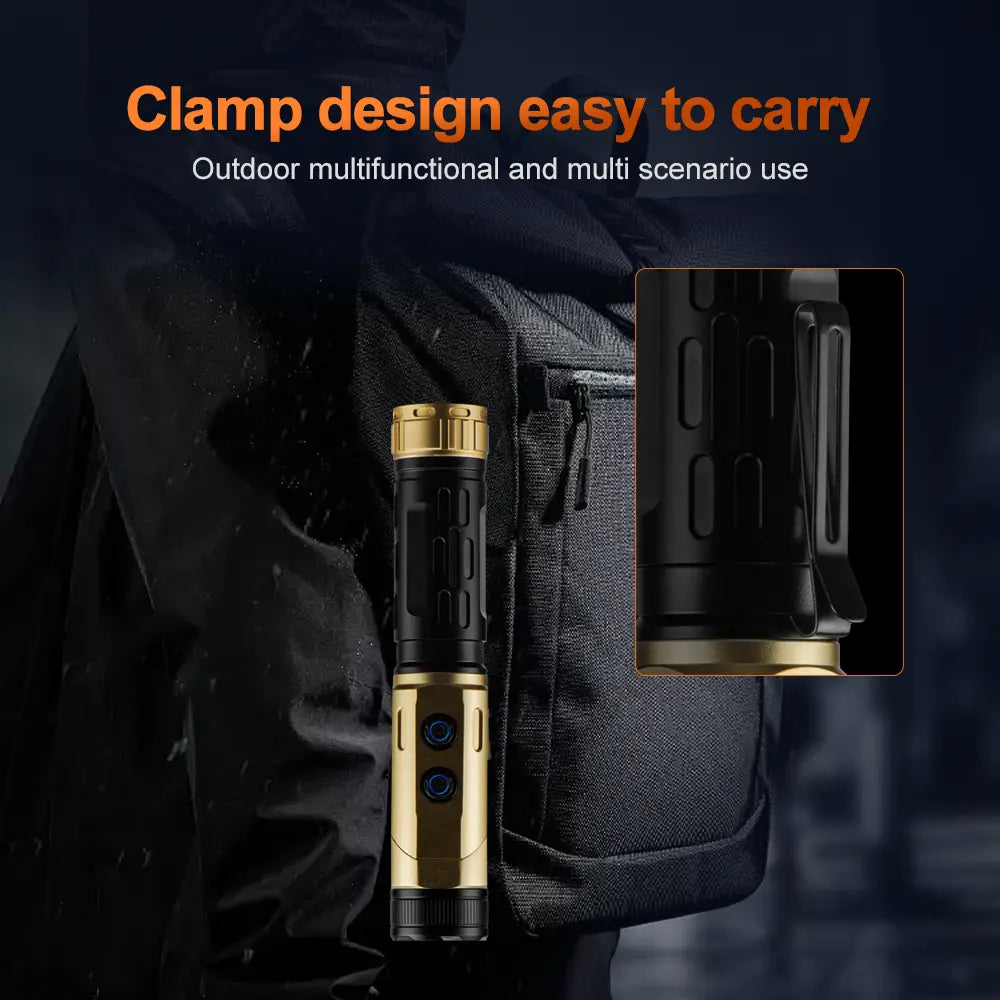 Helius F302 90° Angle Adjustable Dual-LED Flashlight