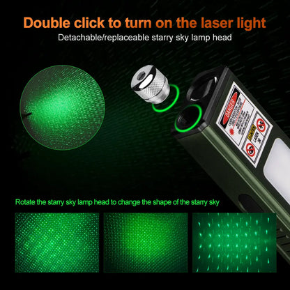 Helius LM-999 1000 Lumen Multifunction Laser Pointer Flashlight