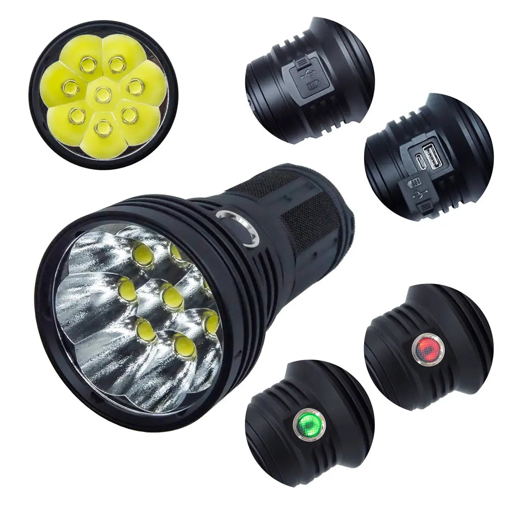 Helius PK80 | Rechargeable LED Flashlight 20000 Lumens