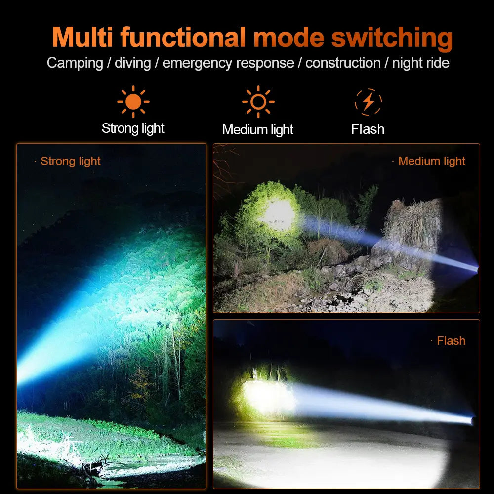 Helius XJ-6605 Rechargeable 80° Adjustable Scuba Diving Headlamp