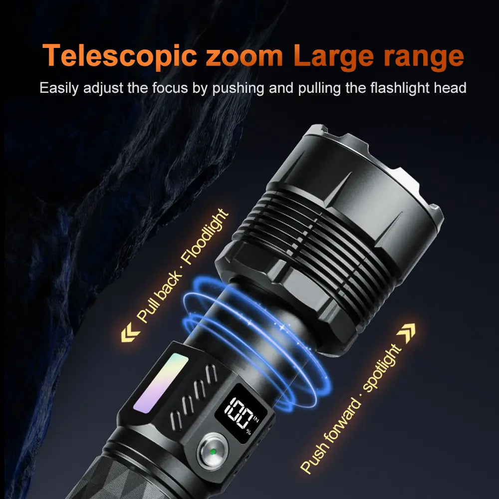 Helius TK-A8 5000 Lumen COB Zoomable Fashlight