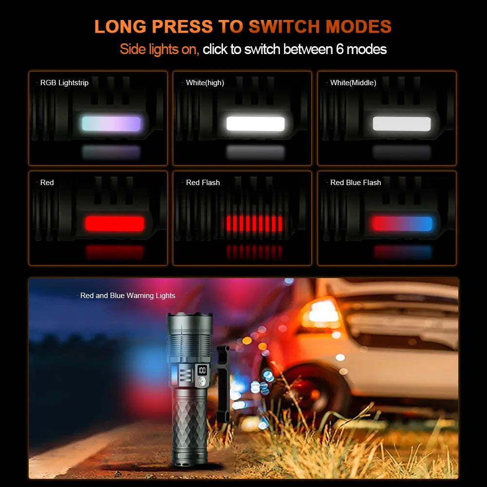 Helius TK-K6 5000 Lumen 1000m+ Long Range Search Light