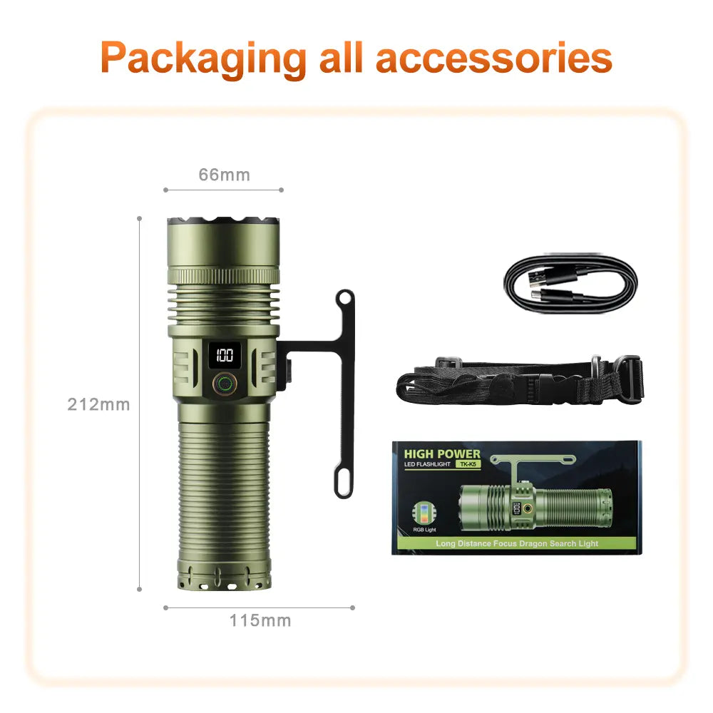 Helius TK-K5 15000 Lumen 1500m+ Long Range Search Light