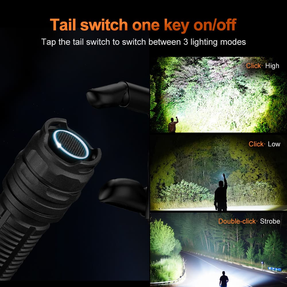 Helius X76 65W White Laser Zoomable LED Flashlight