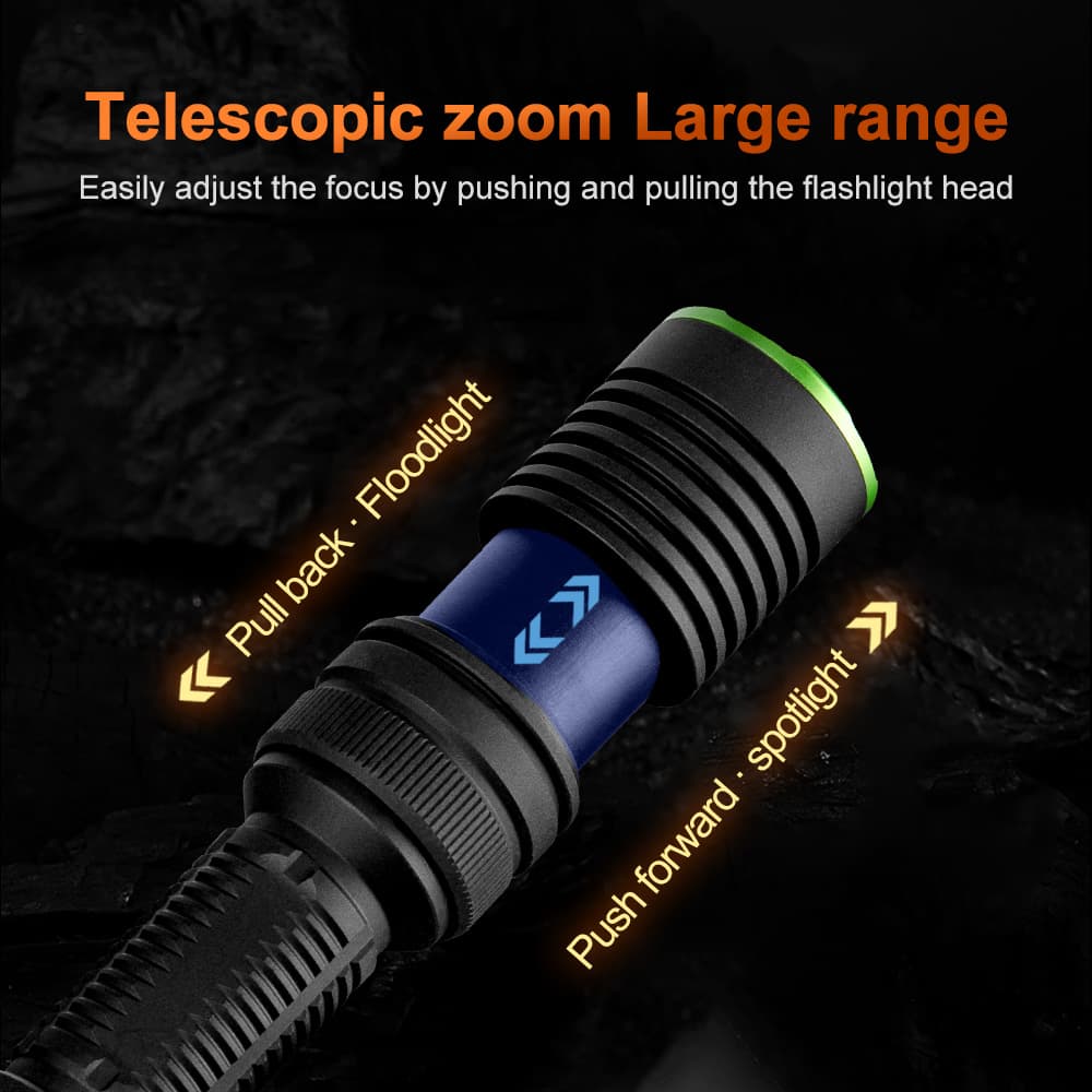 Helius X76 65W White Laser Zoomable LED Flashlight