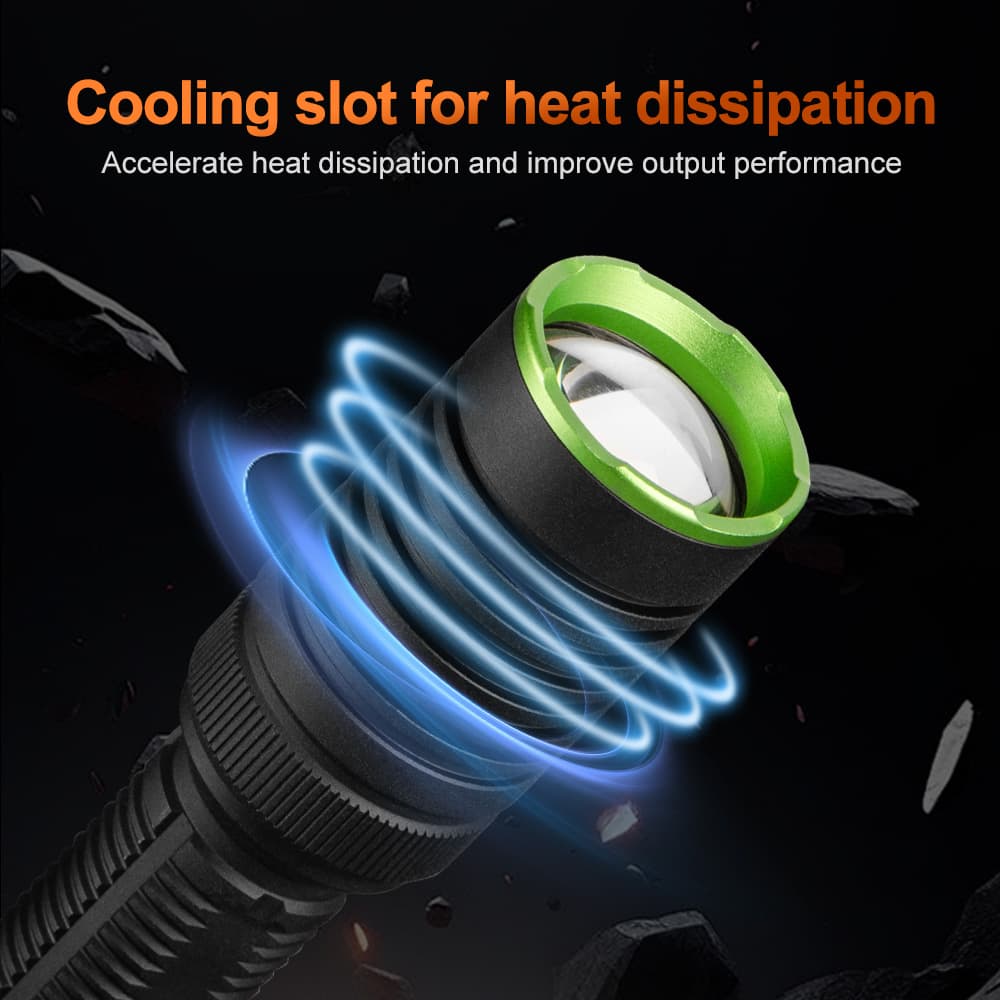 Helius X76 65W White Laser Zoomable LED Flashlight