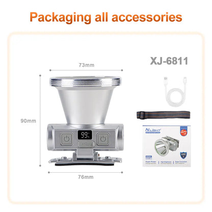 Helius XJ-6811 110° Adjustable Rechargeable Spotlight Headlamp