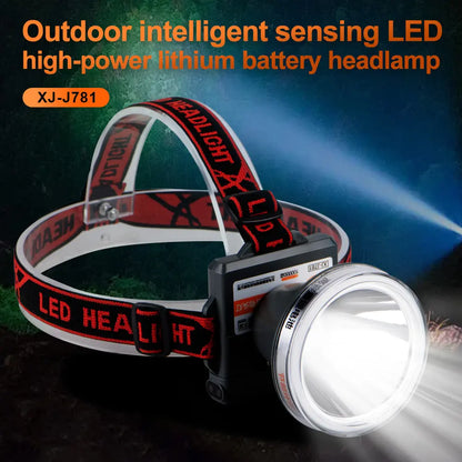 Helius XJ781 Motion Sensor 80° Angle Adjustable Rechargeable LED Headlamp