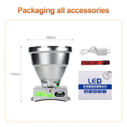 Helius 9801F High Power Build In Battery LED Headlamp